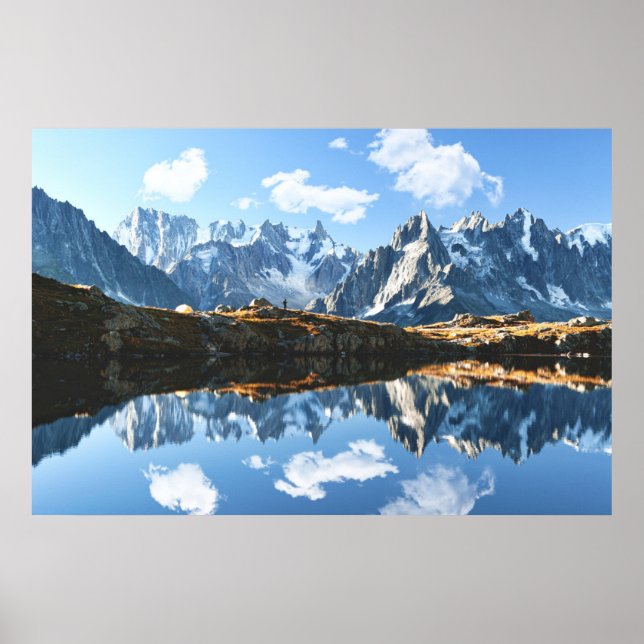 Poster Montanhas | Mont Blanc Massif, França (Frente)