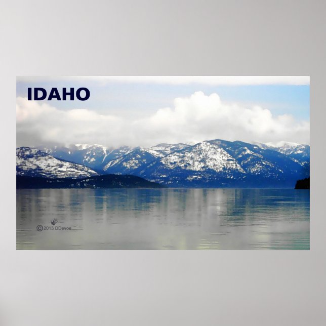 Pôster Montanhas Pelo Lago (Frente)