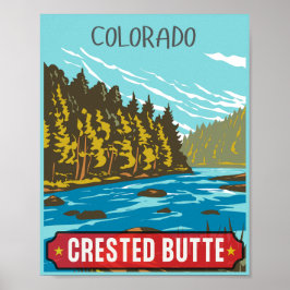 Poster Montanhas rochosas de Butte, em Crestte, presentes