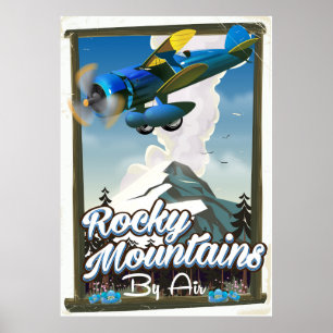 Poster Montanhas rochosas pelo ar!