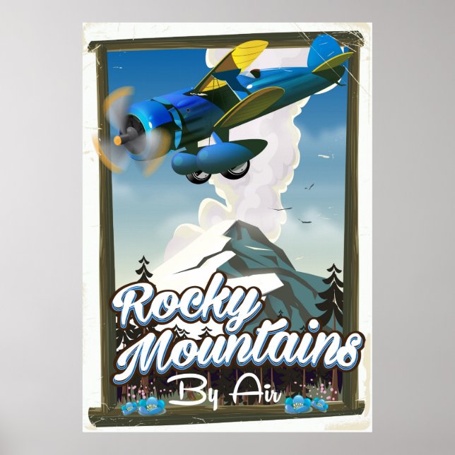 Poster Montanhas Rochosas pelo Ar! (Frente)