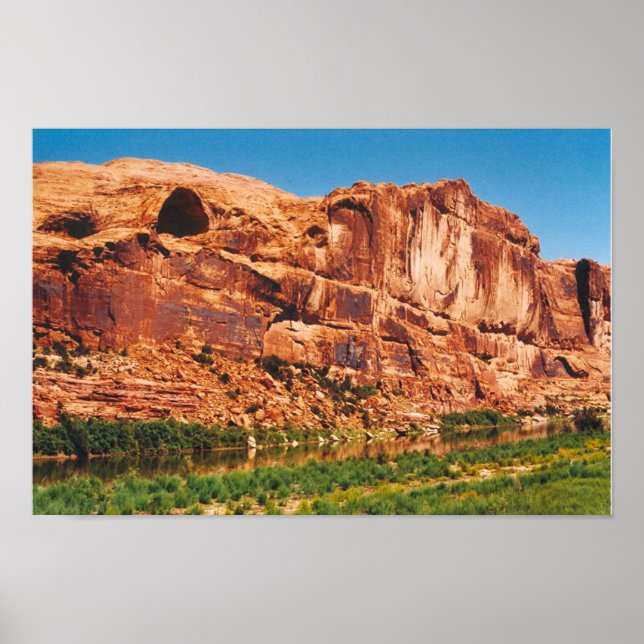 Poster Montanhas rochosas vermelhas em Utah (Frente)