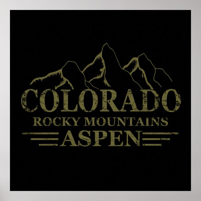 Poster Montanhas Rocky Aspen Colorado (Frente)