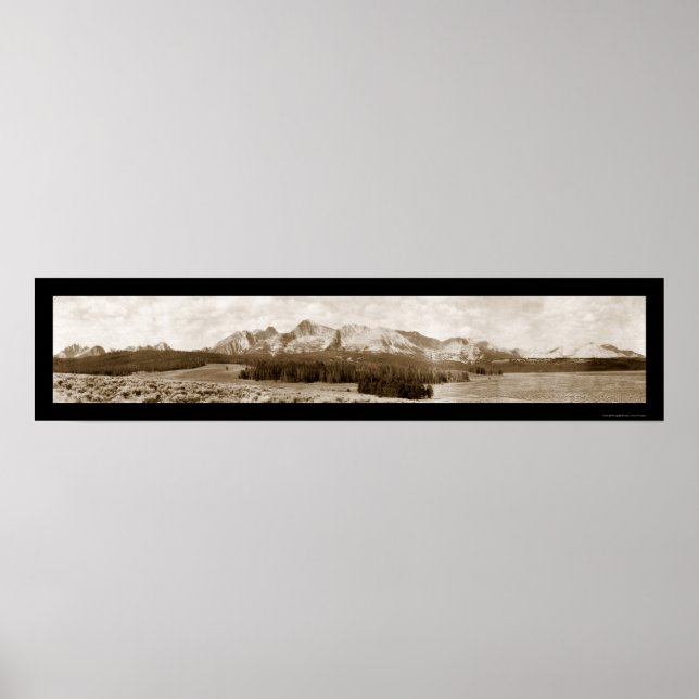 Pôster Montanhas Sawtooth Stanley ID Foto 1936 (Frente)