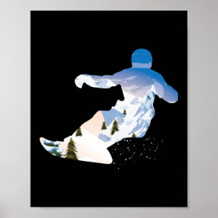 Poster Montanhas Snowboard Snowboard