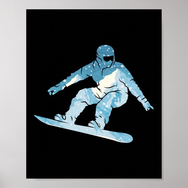 Poster Montanhas Snowboard Snowboard Vintage (Frente)