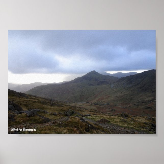 Poster Montanhas Snowdonia (Frente)
