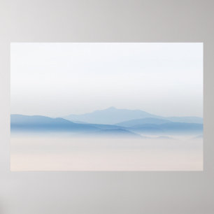 Poster Montanhas sobre nuvens