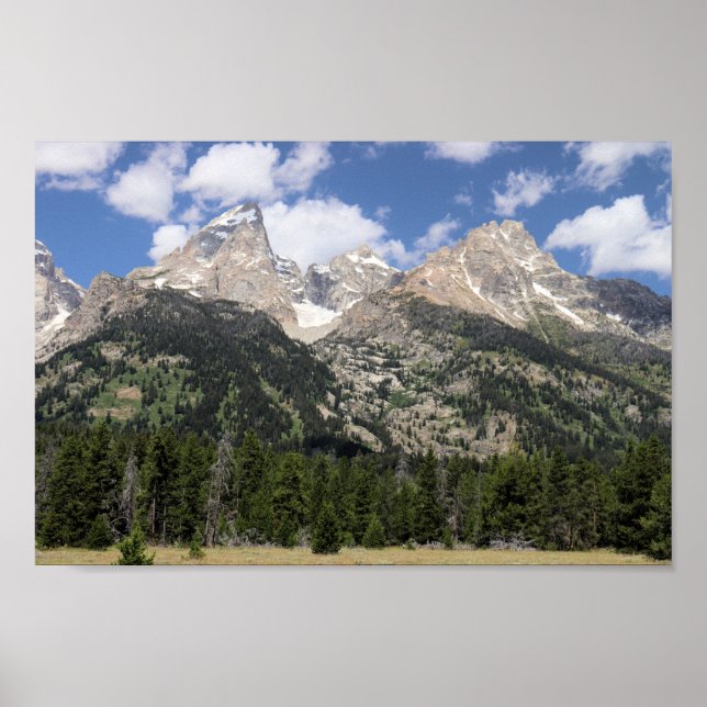 Poster Montanhas Teton no Parque Nacional de Grand Teton (Frente)