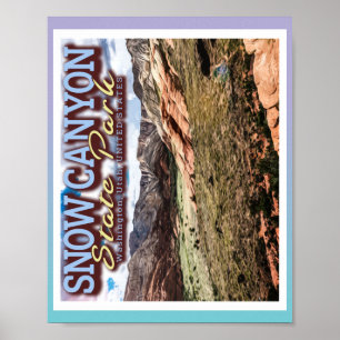 POSTER MONTANHAS VERMELHAS - SNOW CANYON STATE PARK - UTA