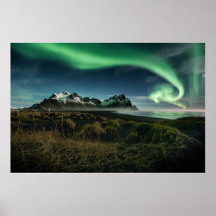 Poster Montanhas   Vestrahorn Mountain, Islândia