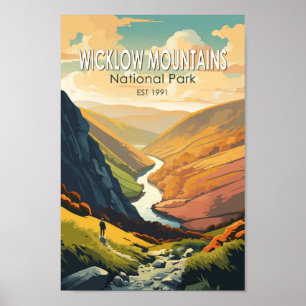 Poster Montanhas Wicklow National Park Irlanda Viagem Art