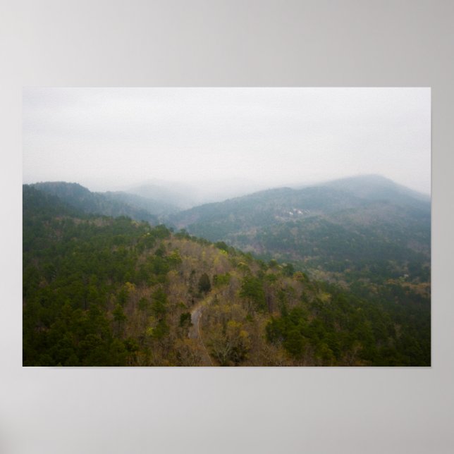 Pôster Montanhas Zig Zag, Arkansas (Frente)
