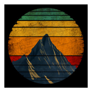 Pôster Montanhismo Vintage Retro de Escalada de Montanha