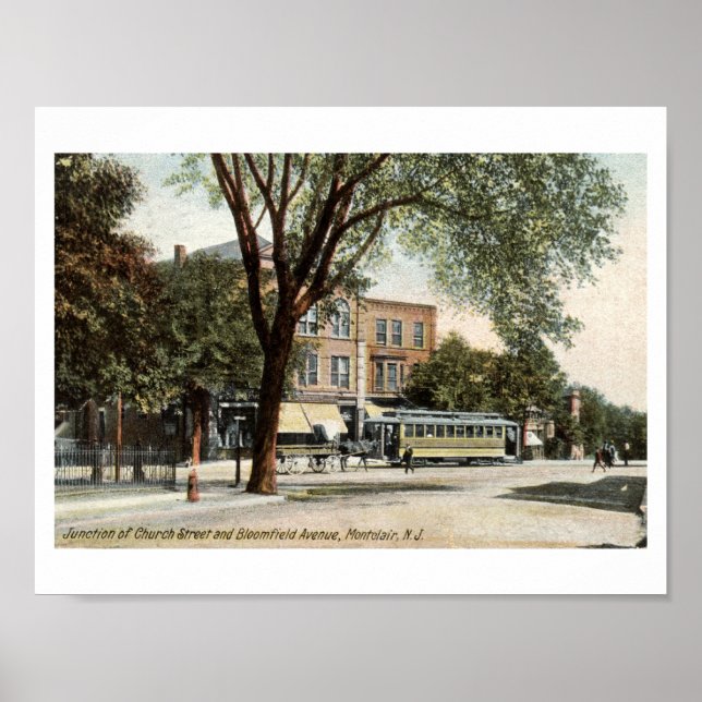 Pôster Montclair NJ 1908 Vintage (Frente)