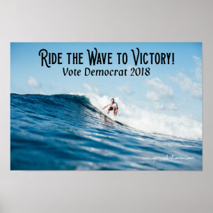 Poster Monte a onda azul à política da vitória  