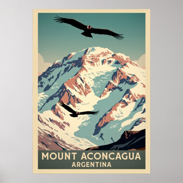 Poster Monte Aconcagua Argentina V04 (Frente)