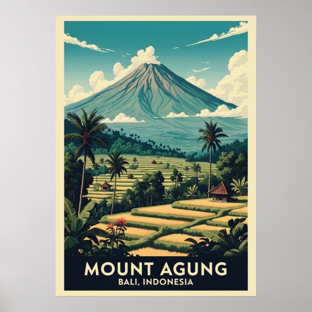 Poster Monte Agung Bali Indonésia V02 (Frente)