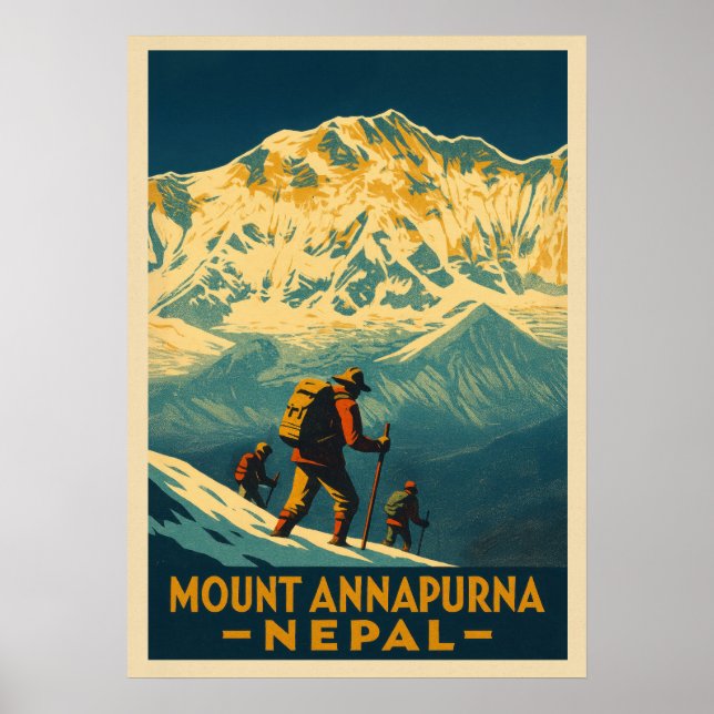 Poster Monte Annapurna Nepal V01 (Frente)