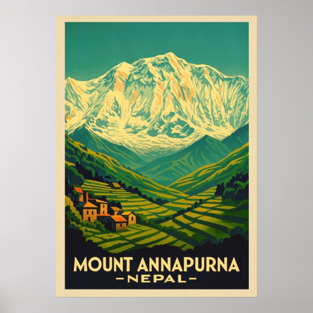 Poster Monte Annapurna Nepal V02 (Frente)
