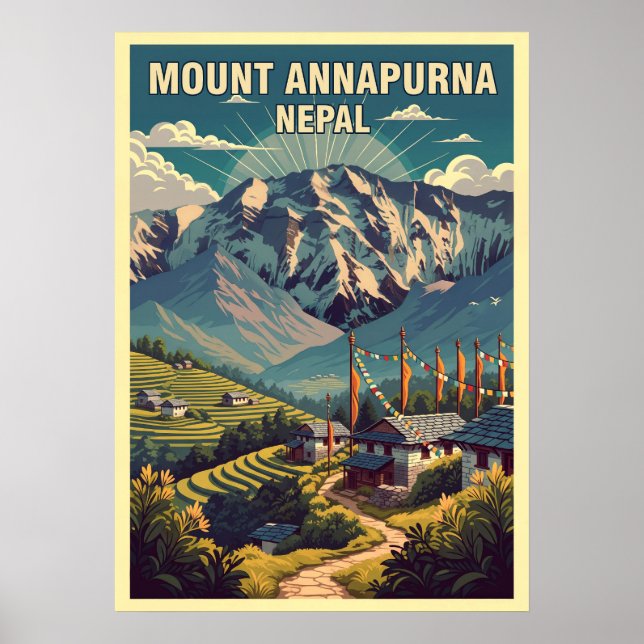 Poster Monte Annapurna Nepal V06 (Frente)