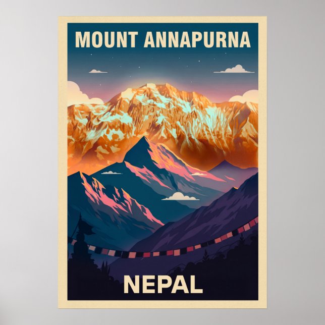 Poster Monte Annapurna Nepal V07 (Frente)