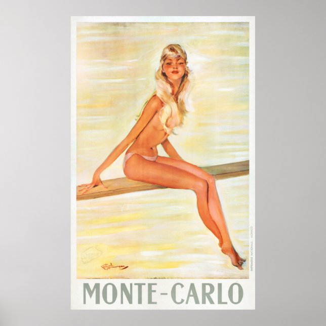 Poster Monte Carlo Mônaco Restaurado (Frente)