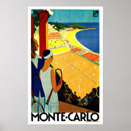 Poster Monte Carlo Tênis-Viagem Art