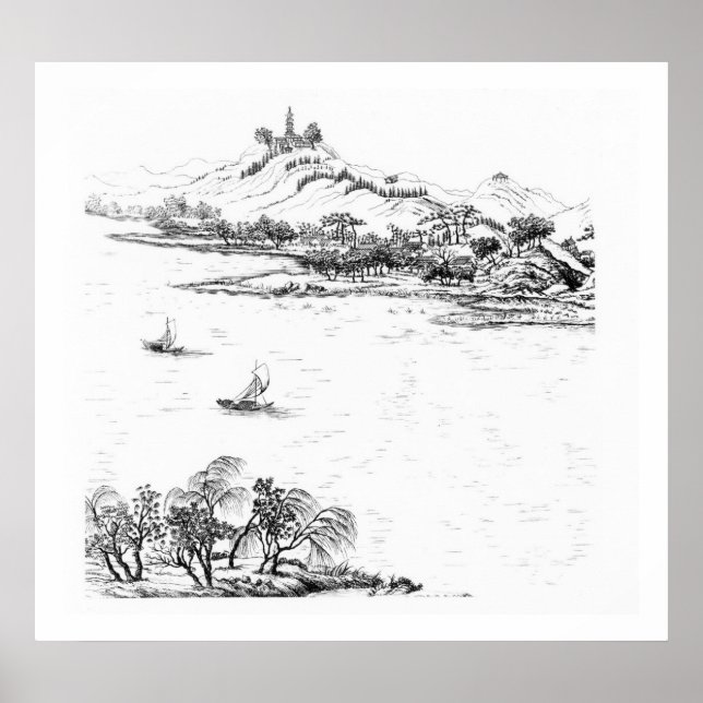 Poster Monte Chang e Lago Chou, de Jardins Anglo-Chi (Frente)