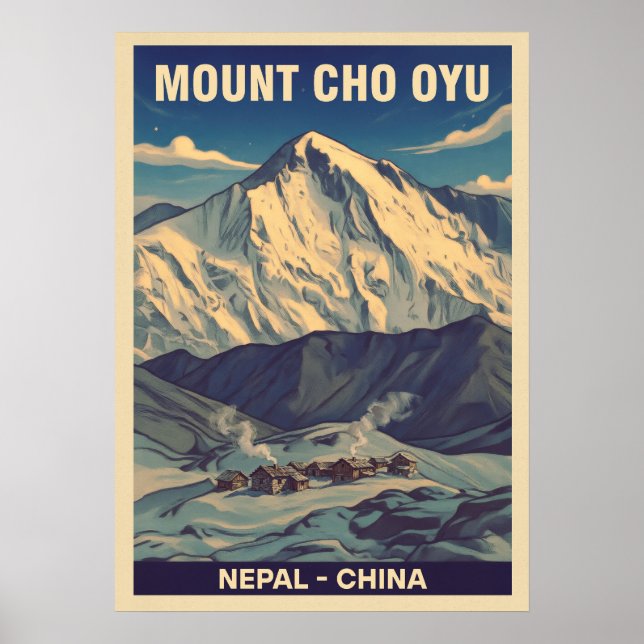 Poster Monte Cho Oyu Nepal-China V01 (Frente)