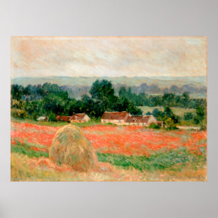 Poster Monte de feno em Giverny, Claude Monet