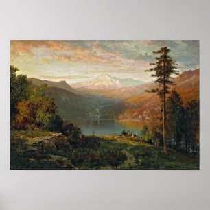 Poster Monte de Thomas - indiano por um lago em um