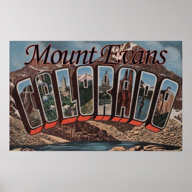 Poster Monte Evans, Colorado - Grandes Cenas de Letra (Frente)