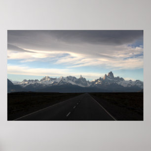 Poster Monte Fitz Roy E Andes Range