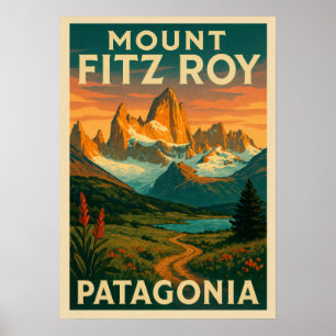 Poster Monte Fitz Roy Patagônia V01