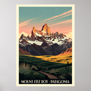 Poster Monte Fitz Roy Patagônia V07