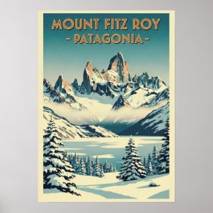 Poster Monte Fitz Roy Patagônia V08