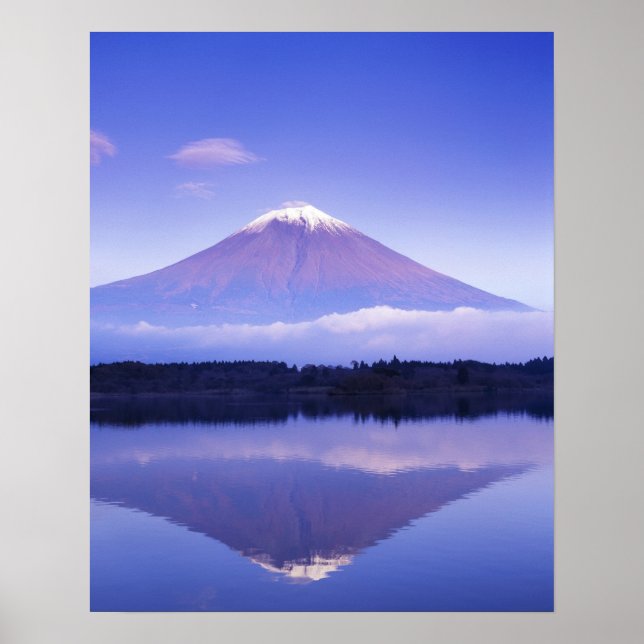 Pôster Monte Fuji com Nuvem Lenticular, Lago Motosu, (Frente)