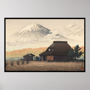 Pôster Monte Fuji de Narusawa Hasui Kawase shin hanga art