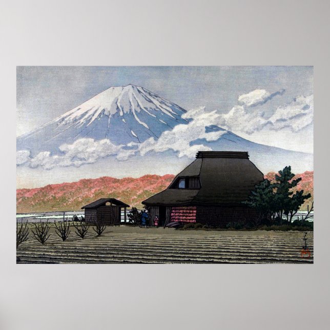 Poster Monte Fuji de Narusawa Kawase Hasui 1952 (Frente)