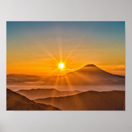 Poster Monte fuji japan vulcano
