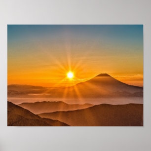 Poster Monte fuji japan vulcano