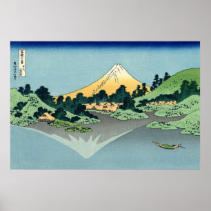 Pôster Monte Fuji refletiu no lago Kawaguchi