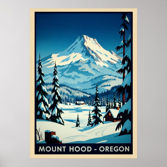 Poster Monte Hood Oregon V06 (Frente)