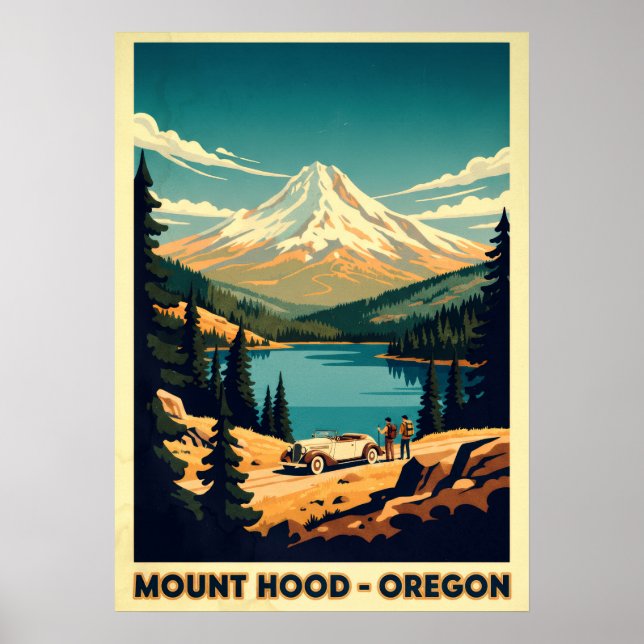 Poster Monte Hood Oregon V07 (Frente)