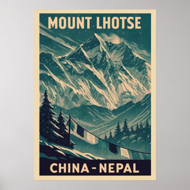 Poster Monte Lhotse Nepal-China V03 (Frente)