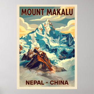 Poster Monte Makalu Nepal-China V01