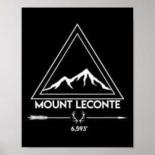 Poster Monte Mt Leconte Smoky Mountains Tennessee Trilha