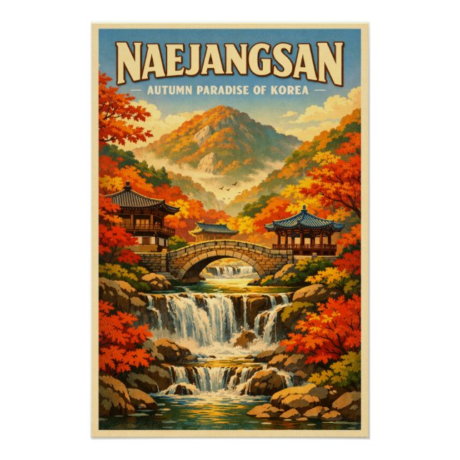 Pôster Monte Naejangsan, Coreia do Sul, em um clássico (Frente)