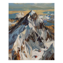 Monte o Everest Top View Poster